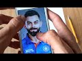 Virat kohli drawing | step by step outline tutorial easy | grid method