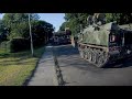 British Army Display vehicles leaving Tankfest 2019