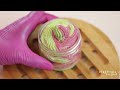 HOW TO COLOR AND PIPE BODY BUTTER | EASY WHIPPED MANGO BUTTER RECIPE