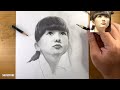 Portrait pencil sketch drawing of Sabina Altynbekova || portrait drawing kaise kare