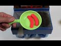 Feeding Mr. Play Doh Head with SpongeBob SquarePants Krabby Patty Grill!