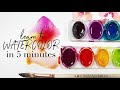 Learn to Paint Watercolor in 5 Minutes - Easy Beginner Watercolor Lesson