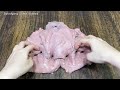 Mixing makeup clay and more into Glossy Slime I  Relaxing slime videos#part14