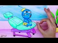 Blue Escape: Cutest and Funniest RAINBOW FRIEND Escapes From Prison Maze | Diam English