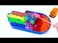 Oddly ASMR  How I Made Rainbow Beads IN Bathtub Hand AND Mixing Paiting Satisfying Video