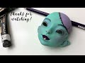 Painting a faceup for a Faewoods Orchidaceae Frankenstein doll