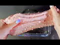 [ASMR]Mixing Kuromi & WaterMelon Eyeshadow, Glitters Into Clear Slime satisfying