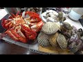Storm on the sea! Crabs, shells and caviar 