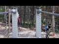 Traversing the Blackshale Creek Suspension Bridge