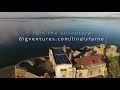 Lindisfarne before and after the Viking raids // aerial 3D flyby