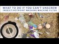 How to unscrew / remove and clean stuck washing machine pump filter ::  Indesit / Hotpoint