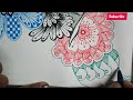 Zentangle art for beginners step by step|floral pattern #howto #ytviral#colourful #creative#relaxing
