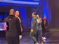 The Rock feeling the sweet Cody slap off air as he exit ringside with Roman reigns on WWE SMACKDOWN