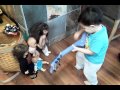 2 year old guitarist and his fans!