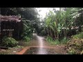 Very Heavy rain hit rural indonesia || walking in heavy rain || rain  sound for sleeping