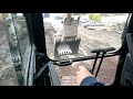 Sany 215 Excavator Flipping Dirt Pile