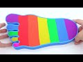 Satisfying Video l How To Make Kinetic Sand Rainbow Nails Polish Foot Cutting ASMR