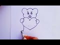 Easy pencil drawing | How to draw a cute Teddy bear from 9 dots | Teddy bear Dots Drawing| Drawing