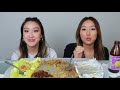 KOREAN SISTERS TRY TRINIDADIAN FOOD FOR THE FIRST TIME🇹🇹😱 | CHICKEN ROTI, DOUBLES, OXTAIL STEW