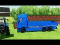 LOAD AND TRANSPORT GIANT WATERMELON WITH JOHN DEERE TRACTORS - Farming Simulator 22