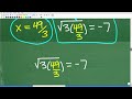 The square root of (3x) = – 7 Don’t make this common algebra error!