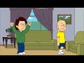 Caillou makes his dad miss his flight/ Grounded