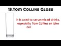 Types Of Glasses And Their Uses In Hotel | Bar Glasses Name