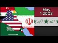 The Iraq War Part 1 - (US Invasion 2003) Everyday Map w/ Flags
