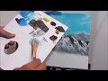 How to paint RIVER & MOUNTAIN Landscape Oil Painting.