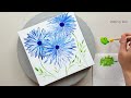 (902) How to paint a blue flower with a rubber band | Easy painting ideas | Designer Gemma77
