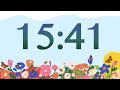 30 Minute Cute Spring Bees and Flowers Classroom Timer (No Music, Piano Alarm at End)