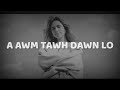 RINAWM MIN TIAM KHA ~ A ENGI & ROSALYN LYRICS VIDEO ~ PRODUCED BY : K HMINGA