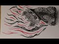 Abstract Drawing Time-lapse With Lo-Fi Music For Studying (Toothless)