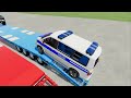 TRANSPORTING CARS, AMBULANCE, POLICE CARS, FIRE TRUCK, MONSTER TRUCK OF COLORS! WITH TRUCKS! - FS 22