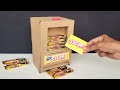 How to make a chocolate vending machine , how to make cardboard ATM , homemade no motor toy