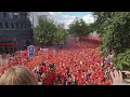 gigantischer Fanmarsch der Holländer / Niederländer bei der EM 2024 in Dortmund