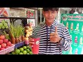 100% Fresh & Healthy! She Starts Her Fruit Juice Business Since Early Morning! Cambodian Street Food