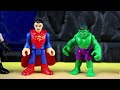 Hulk Brothers Build A Garage For Spidey | Superhero Adventure - Superman Robot