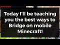 How to God Bridge on Minecraft Mobile! Android, iOS