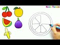 Cherries and 6 More Fruits Drawing, Painting, Coloring for Kids and Toddlers | Learn Fruits #311