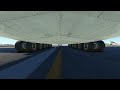 Wheel view Antonov AN 225 landing in L.A. / KLAX 25R