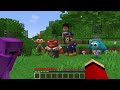 All Inside Out 2 And Peppa Pig Family vs Paw Patrol House jj and mikey in Minecraft! Maizen