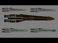 Cartoon Animation X-wing Starfighter Flight Test