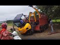 Mini excavator JCB 30 plus machine unloading at eicher/ Perkins engine/rental/#constructionequipment