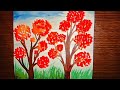 scenery ll Red tree ll water colour  painting ll art work ll trending video ll png