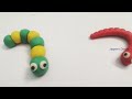 Easy Clay Art Insects | Miniature Lady Bug Caterpillar Earthworm | Play Dough Bugs | Simple Tutorial