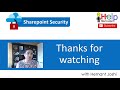 Sharepoint Security :  Permission, Patching, Trust Level,  SSL Testing