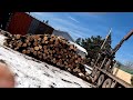 NEW LOG TRUCK DELIVERS NEW LOAD OF FIREWOOD