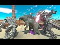 Growing Godzilla VS MechaGodzilla - Size Comparison Godzilla - Animal Revolt Battle Simulator