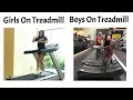 girls vs boys on treadmill